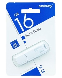 3.1 USB флеш накопитель Smartbuy 16GB Clue (SB16GBCLU-W3) белый