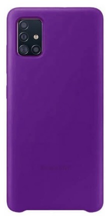  Накладка для Samsung Galaxy A41 Silicone cover фиолетовая