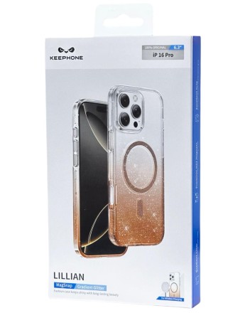  Накладка для i-Phone 16 Pro Keephone Lillian MagSnap золотой