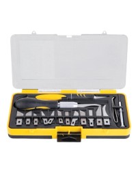 Набор ножей для резьбы по дереву Deli Utility Knife DL-DP1 (16 лезвий) черный