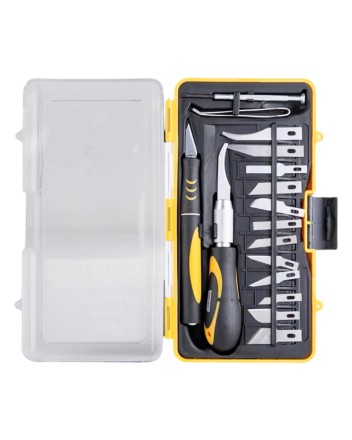  Набор ножей для резьбы по дереву Deli Utility Knife DL-DP1 (16 лезвий) черный