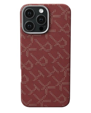  Накладка для i-Phone 16 Pro Max 6.9&quot; Pitaka Tactile Woven case PTK-Red/Gold