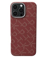 Накладка для i-Phone 16 Pro Max 6.9&quot; Pitaka Tactile Woven case PTK-Red/Gold