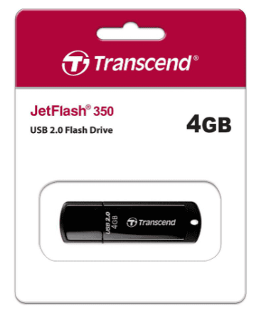  USB флеш накопитель Transcend 4GB JetFlash 350 черный