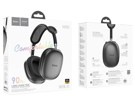  Стереонаушники Bluetooth полноразмерные Hoco W55 серые