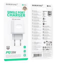 Сетевое зар. устр. Borofone BA99A 1C 20W белое
