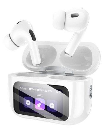  Беспроводные наушники Hoco EW72 Lite в кейсе с сенсорным экраном белые