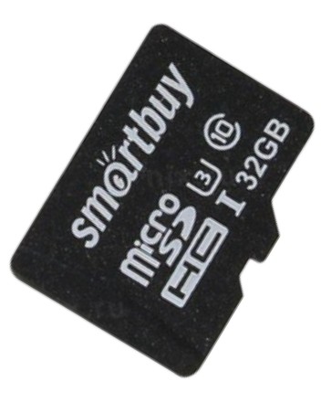  micro SDHC карта памяти Smartbuy 32GB Class 10 PRO UHS-I(U3) R/W:90/80 MB/s (с адаптером SD)