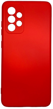  Накладка для Samsung Galaxy A52 Silicone cover без логотипа красная