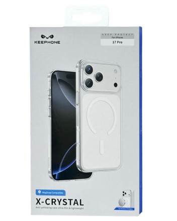  Накладка для i-Phone 17 Pro Keephone X-Crystal MagSnap прозрачный