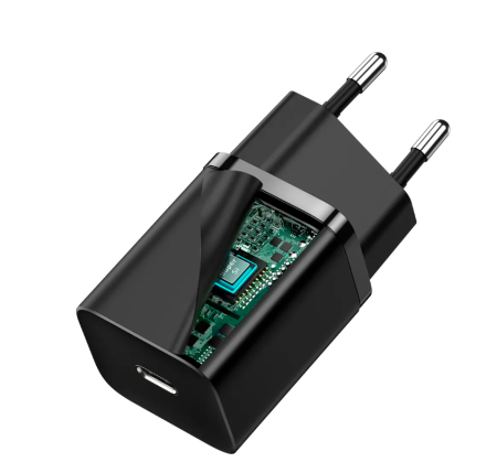  Сетевое зар. устр. Baseus Super Si Quick Charger 1C 30W EU CCSUP-J01 черное