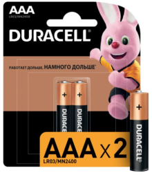 Батарейка алкалиновая Duracell Basic AAA/LR03/BL2