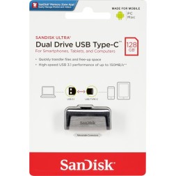 USB/USB-C флеш накопитель SanDisk 128GB Ultra Dual Drive Usb Type-C (SDDDC2-128G-G46)