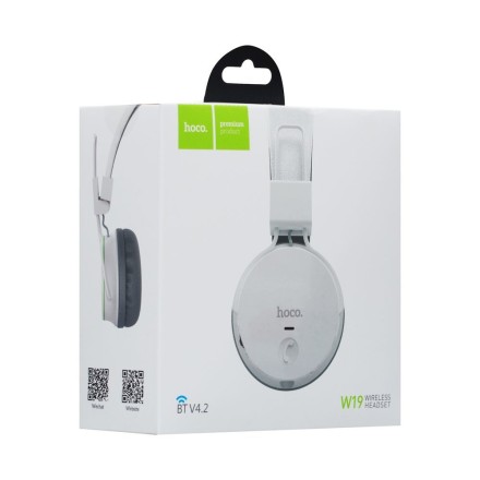  Стереонаушники Bluetooth полноразмерные HOCO W19 белые