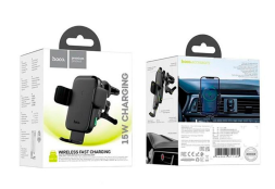 Держатель c беспроводной зарядкой в воздуховод Hoco HW10 15W черный