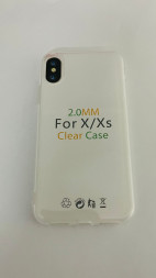 2.0мм Накладка для iPhone X/XS силикон тонкий прозрачный
