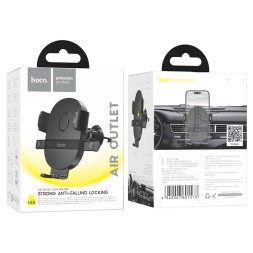Держатель в автомобиль в воздуховод Hoco H18 с зажимом черный