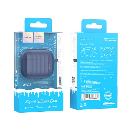  Силиконовый чехол для AirPods 3 Hoco WB22 синий