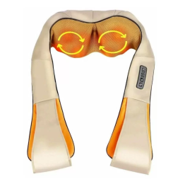 Массажер для шеи/плеч/спины/ног многофункциональный массажер электрический с подогревом бежевый