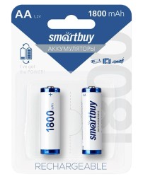Аккумулятор NiMh Smartbuy AA/2BL 1800 mAh (24/240) (SBBR-2A02BL1800)
