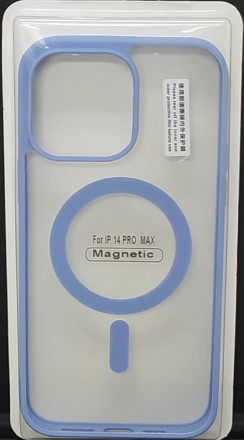 Накладка для i-Phone 14 Pro Max 6.7&quot; Magsafe силикон прозрачный бока лиловая