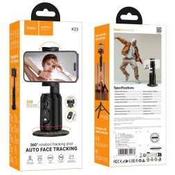 Настольный штатив для смартфона с функцией слежения 360° Hoco K23 черный