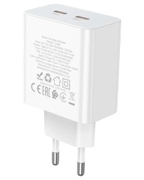 Сетевое зар. устр. Hoco C108A 2C 35W белое