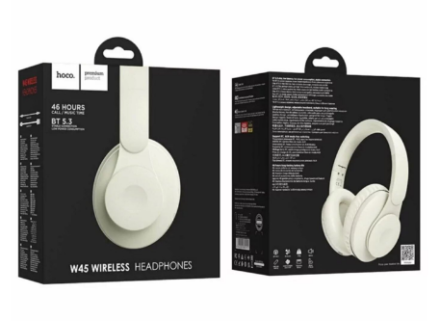  Стереонаушники Bluetooth полноразмерные HOCO W45 белые