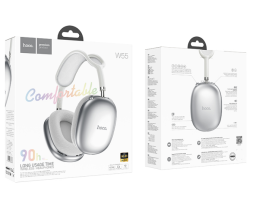 Стереонаушники Bluetooth полноразмерные Hoco W55 серебристые