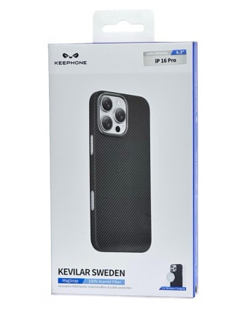  Накладка для i-Phone 16 Pro Keephone Kevilar Sweden MagSnap черный