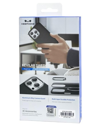  Накладка для i-Phone 16 Pro Keephone Kevilar Sweden MagSnap черный