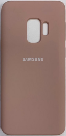 Накладка для Samsung Galaxy S9 Silicone cover пудро