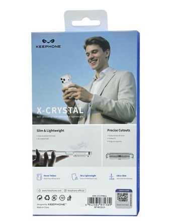  Накладка для i-Phone 17 Pro Max Keephone X-Crystal MagSnap прозрачный