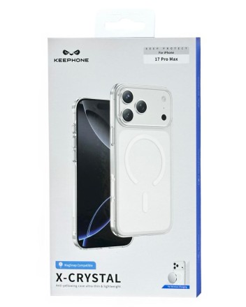  Накладка для i-Phone 17 Pro Max Keephone X-Crystal MagSnap прозрачный