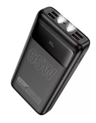 Powerbank Hoco DB81 30000mAh 4USB/2C 65W с дисплеем и фонариком черный