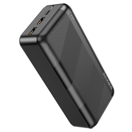  Powerbank Borofone J27B 30000mAh 2USB+Micro+Type-C черный