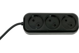 Perfeo сетевой удлинитель без заземления &quot;RU POWER&quot;, 1,5м, 3 розетки, чёрный (Р16-012)