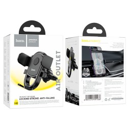 Держатель в автомобиль в воздуховод Hoco H6 с зажимом черный