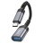  Кабель-переходник Hoco UA24 USB-С (папа) на USB (мама) серебристый