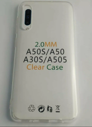 Чехол-накладка силикон 2.0мм Samsung Galaxy A50S/A50/A30S/A505 прозрачный