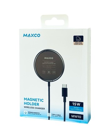  Беспроводное зарядное устройство Maxco Magnetic MW10 15W серое