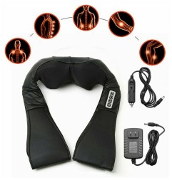 Массажер для шеи/плеч/спины/ног многофункциональный массажер электрический с подогревом черный