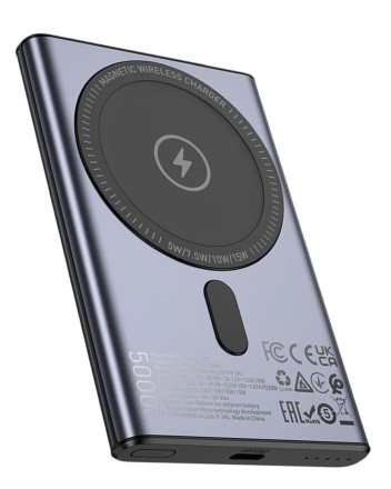  Powerbank с беспроводной зарядкой MagSafe Hoco Q32 5000mAh 1USB-C 20W серебристый