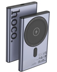 Powerbank с беспроводной зарядкой MagSafe Hoco Q32 5000mAh 1USB-C 20W серебристый