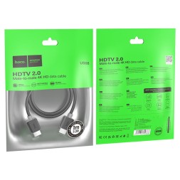 Кабель HDMI - HDMI HDTV2.0 Hoco US08 4K/60Hz 1м черный