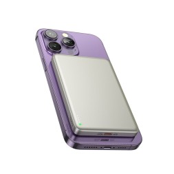 Powerbank с беспроводной зарядкой MagSafe Hoco Q26 5000mAh 1USB-C 20W серый