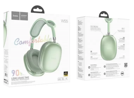  Стереонаушники Bluetooth полноразмерные Hoco W55 зеленые