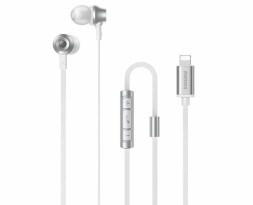 Наушники с микрофоном Remax RM-610Di Lightning серебристые