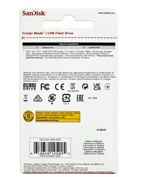 USB флеш накопитель SanDisk CZ50 Cruzer Blade 128GB (SDCZ50-128G-B35) черный