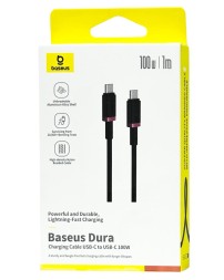 Кабель-зарядка Type-C на Type-C Baseus Dura Series 100W 1м P10377803U01-01 красно-чёрный